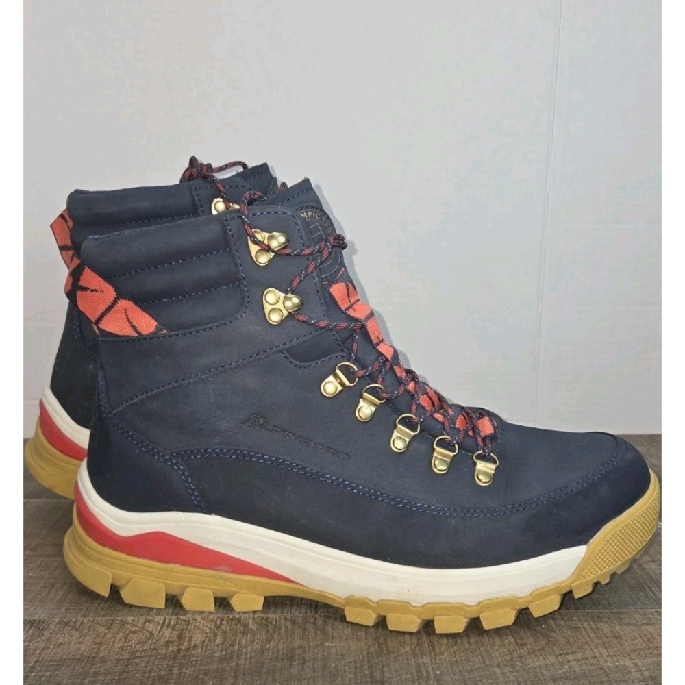 Alpine Pro Olympic Czech Republic Campione Mens Size 10 Blue Leather Boots